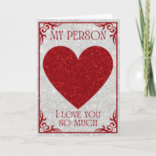 Ma Parties scintillant de personne Carte Valentine