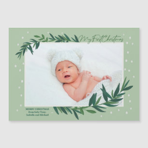 Ma première carte magnétique photo de bébé de Noël