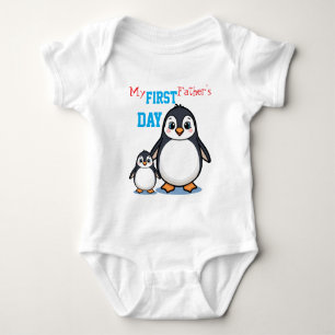 Ma première fête des pères, body bébé pingouin mig