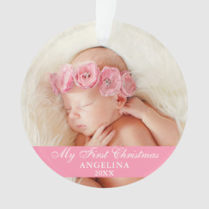 Ma première photo de bébé de Noël rose