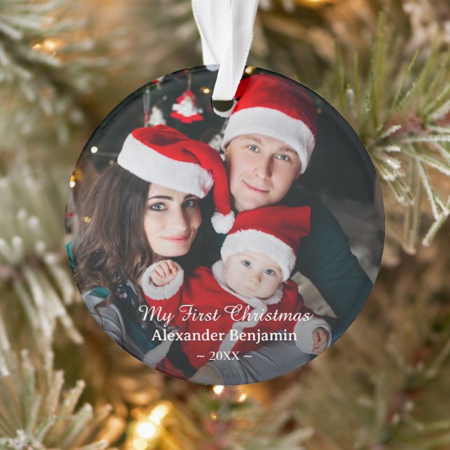 Ma première photo de famille de bébé de Noël perso (Arbre)