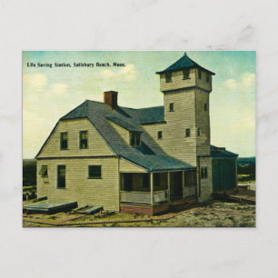 MA Salisbury Beach Lebensrettungsstation Postkarte