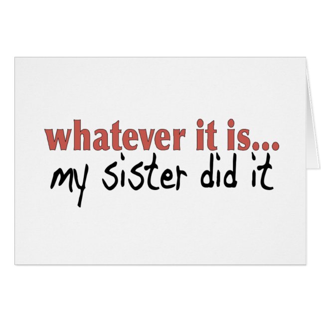 Ma soeur l'a fait (Devant horizontal)