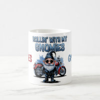 Ma tasse de café Gnome de moto drôle