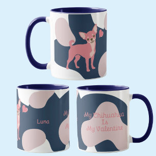 Ma tasse personnalisée Navy 'Mon Chihuahua est mon