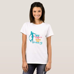 Ma vie est sur l'amusement de T-shirt de patinage
