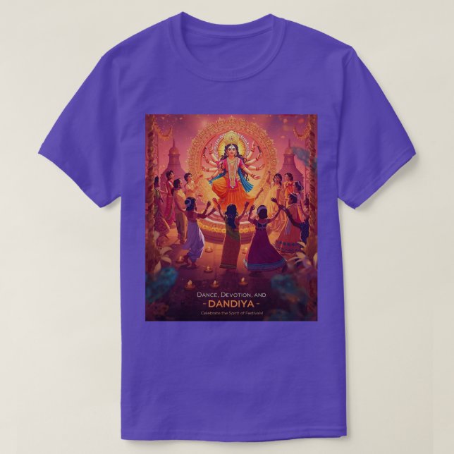 Maa Durga - Das Herz der Dussehra-Feiern T-Shirt (Design vorne)