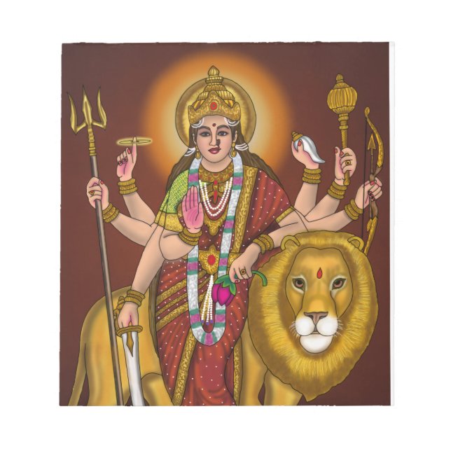 Maa Durga Notepad Notizblock (Vorderseite)