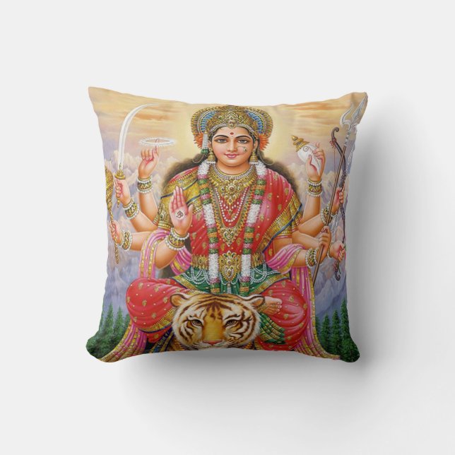 Maa Kali Gebet schön Kissen (Vorderseite)