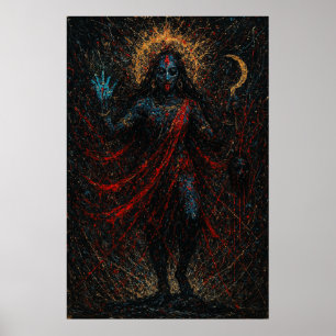 Maa Kali - Göttin des Powers und Schutzkunst Poster