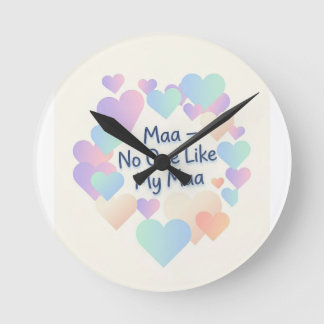 Maa Keine ist wie meine Maa - Pastel Heart Wanduhr