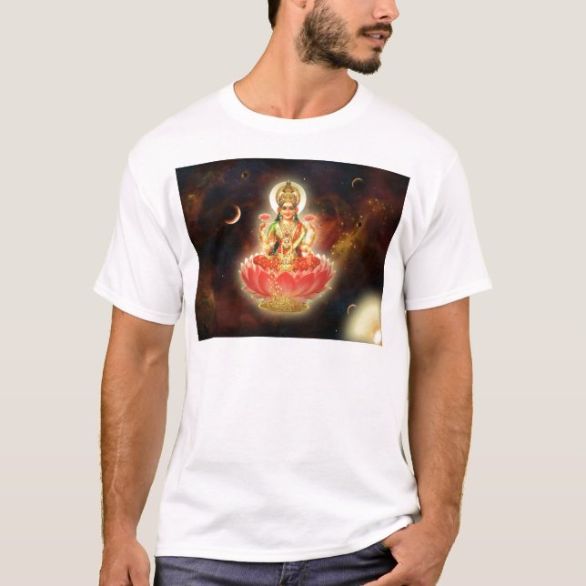 Maa Maha Lakshmi Devi Laxmi Göttin des Reichtums T-Shirt (Vorderseite)
