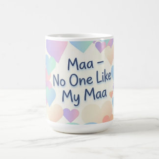 Maa Niemand wie meine Maa - Pastel Heart Wanduhr | Kaffeetasse