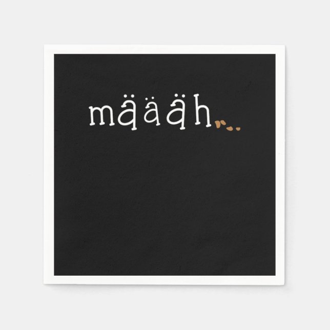 Maaah Niedlich Funny Goat Lover Animal Farm Gesche Serviette (Vorderseite)