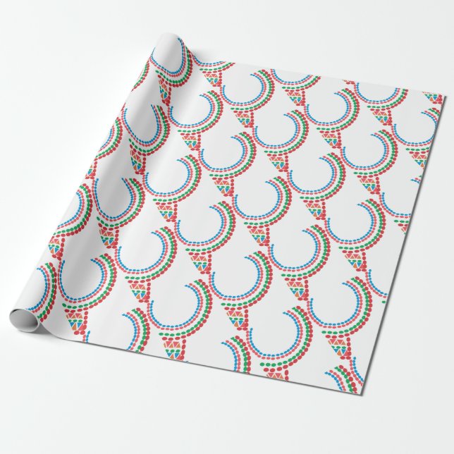 Maasai Halskette Geschenkpapier (Ungerollt)