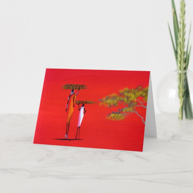 Maasai Karte (Masai Mara, Kenia); Weihnachtsrot (Vorderseite)