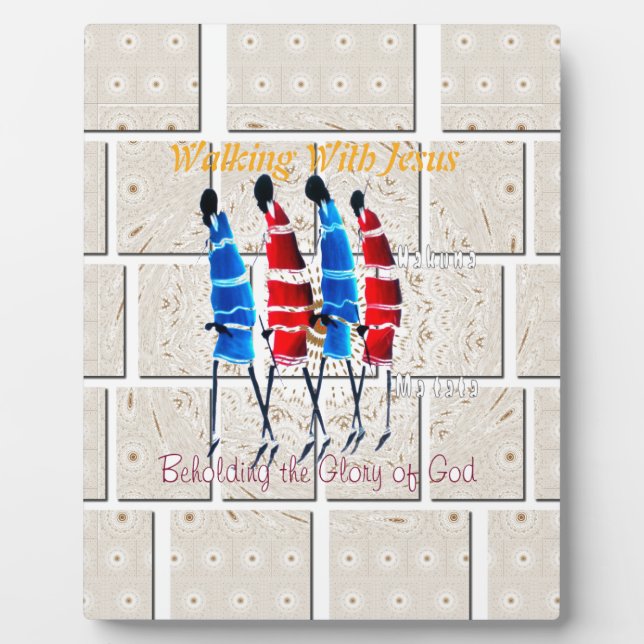 Maasai Morans Christlich Art Print Fotoplatte (Vorderseite)