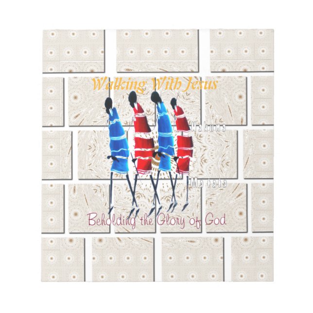 Maasai Morans Christlich Art Print Notizblock (Vorderseite)