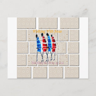 Maasai Morans Christliches Kunstwerk Postkarte