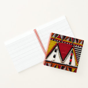 Maasai-Stammesperlenarbeit Notizbuch