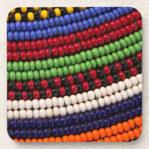 Maasai-Stammesperlenmuster Getränkeuntersetzer