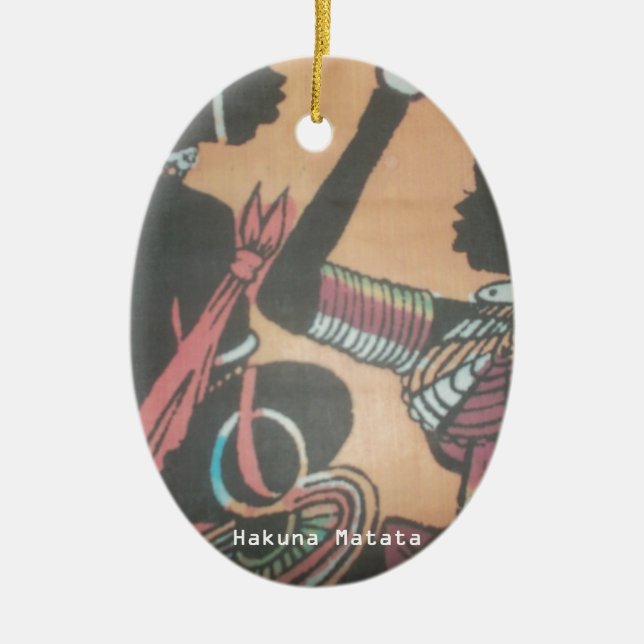 Maasai Tradition und Kultur Muster Art Design Keramik Ornament (Vorne)
