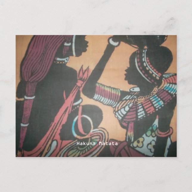 Maasai Tradition und Kultur Muster Art Design Postkarte (Vorderseite)