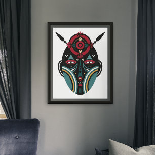 Maasai Tribal Mask Leinwanddruck