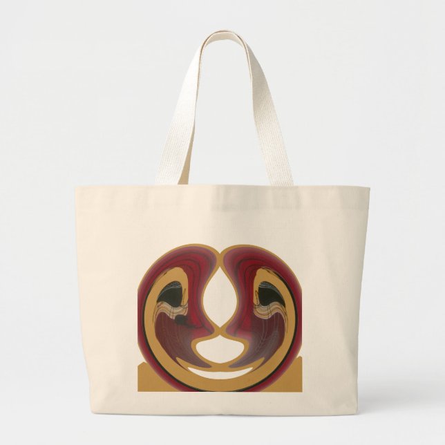 Maasai Tribal Whirl Art Print Jumbo Stoffbeutel (Vorne)