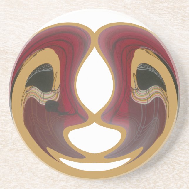 Maasai Tribal Whirl Art Print Sandstein Untersetzer (Vorne)