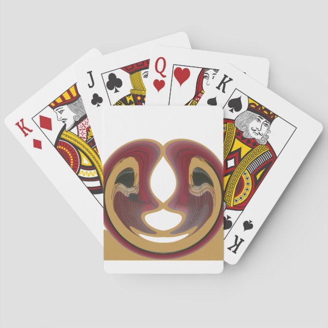 Maasai Tribal Whirl Art Print Spielkarten (Rückseite)