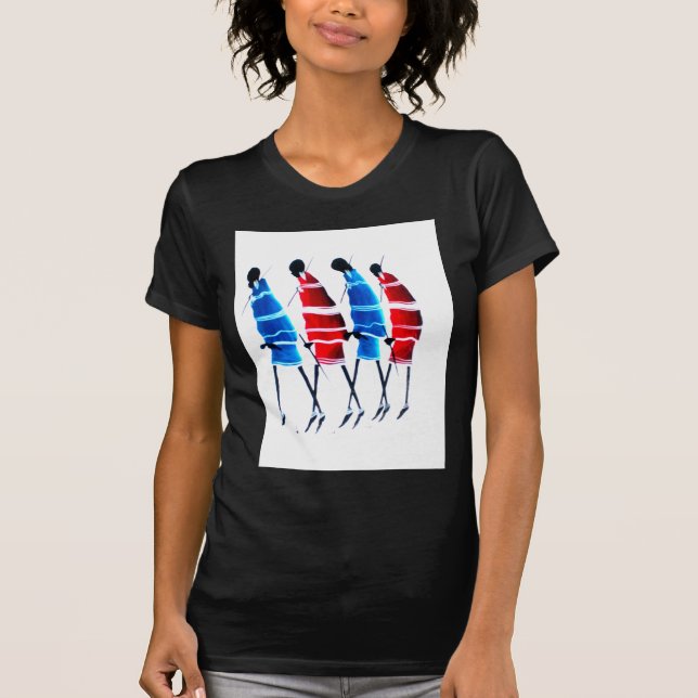 Maasai Warriors Art Print T-Shirt (Vorderseite)