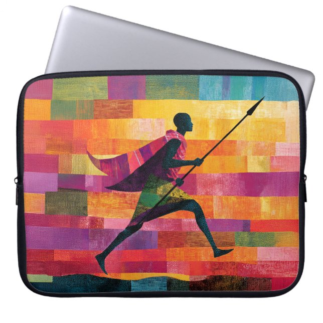 Maasai Warriors Reise Laptopschutzhülle (Vorderseite)