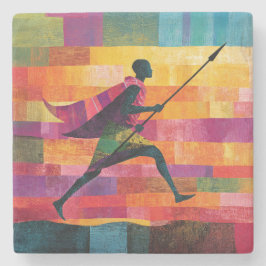 Maasai Warriors Reise Steinuntersetzer