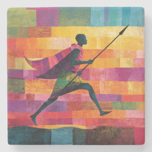 Maasai Warriors Reise Steinuntersetzer