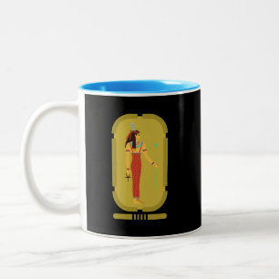 Maat auf goldenem Kartusche Zweifarbige Tasse