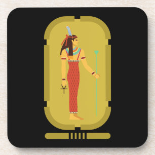 Maat On Gold Cartouche Getränkeuntersetzer