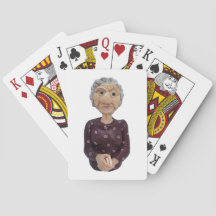 Mabel - Gewitterte Alte Frau Spielkarten