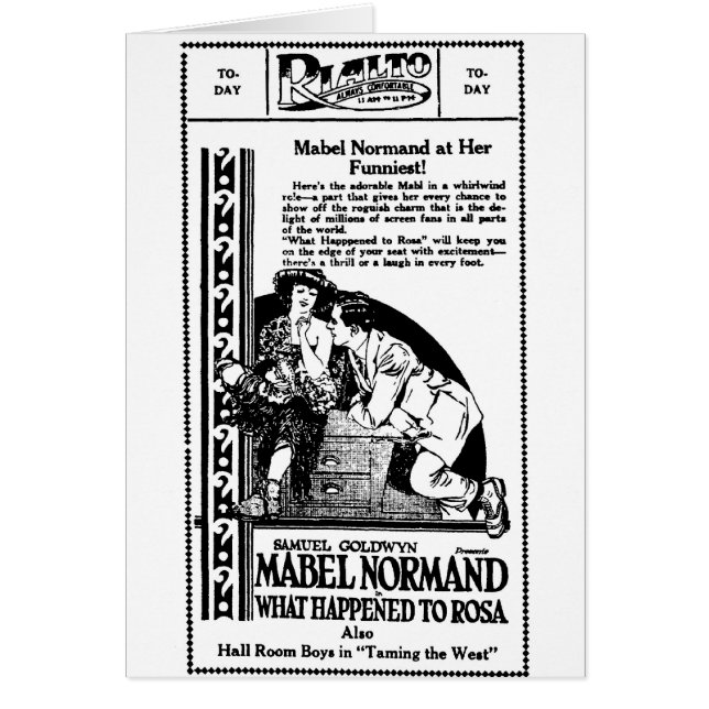 Mabel Normand ce qui est arrivé à Rosa 1921 (Devant)