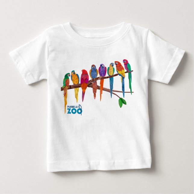 Mabells Zoo-Tiere, die Papageien Baby T-shirt (Vorderseite)