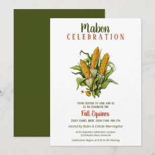 Mabon Fall Equinox Harvest Corn Bouquet Einladung