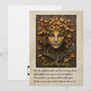 Mabon Herbst-Tagundnachtgleiche Grußkarte Dankeskarte