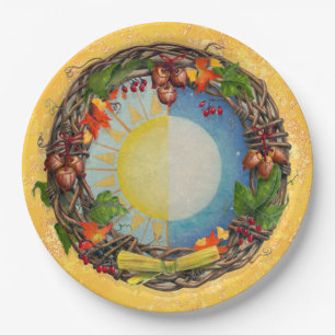 Mabon-Kranz Pappteller