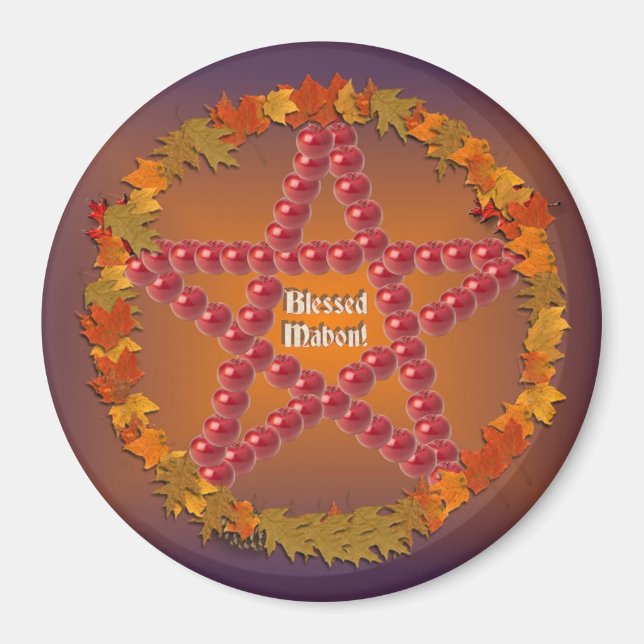 Mabon Pentagramm Magnet (Vorne)