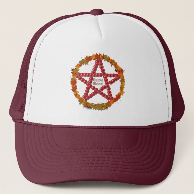 Mabon Pentagramm Truckerkappe (Vorderseite)