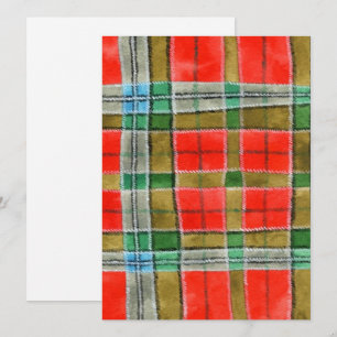 MAC BAIN TARTAN 5.12x18.5 Flachkarte / Vertikal Karte