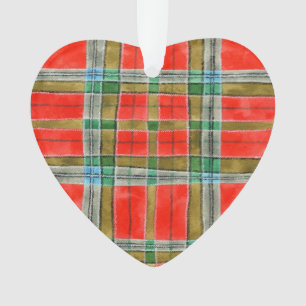 MAC BAIN TARTAN Acrylique Ornement cardiaque