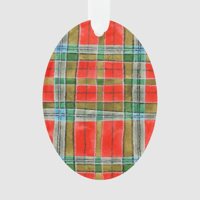 MAC BAIN TARTAN Akrylovale Ornamente (Vorderseite)