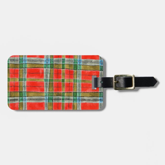 MAC BAIN TARTAN Gepäckmarke Gepäckanhänger (Vorderseite horizontal)