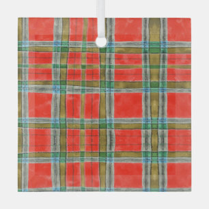 MAC BAIN TARTAN Glas Square Ornament